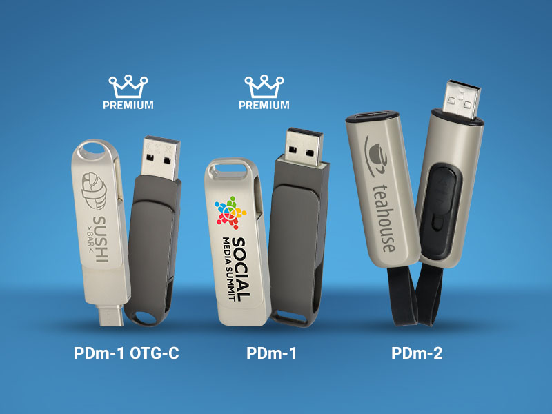 Ein eleganter PREMIUM USB-Stick mit dem Logo Ihres Unternehmens ist ein unverzichtbares Werbegeschenk.