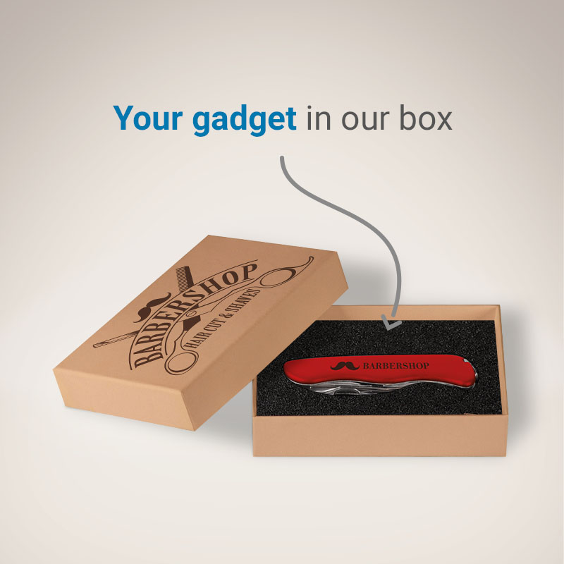 Personalized packaging for any promotional gifts from your offer